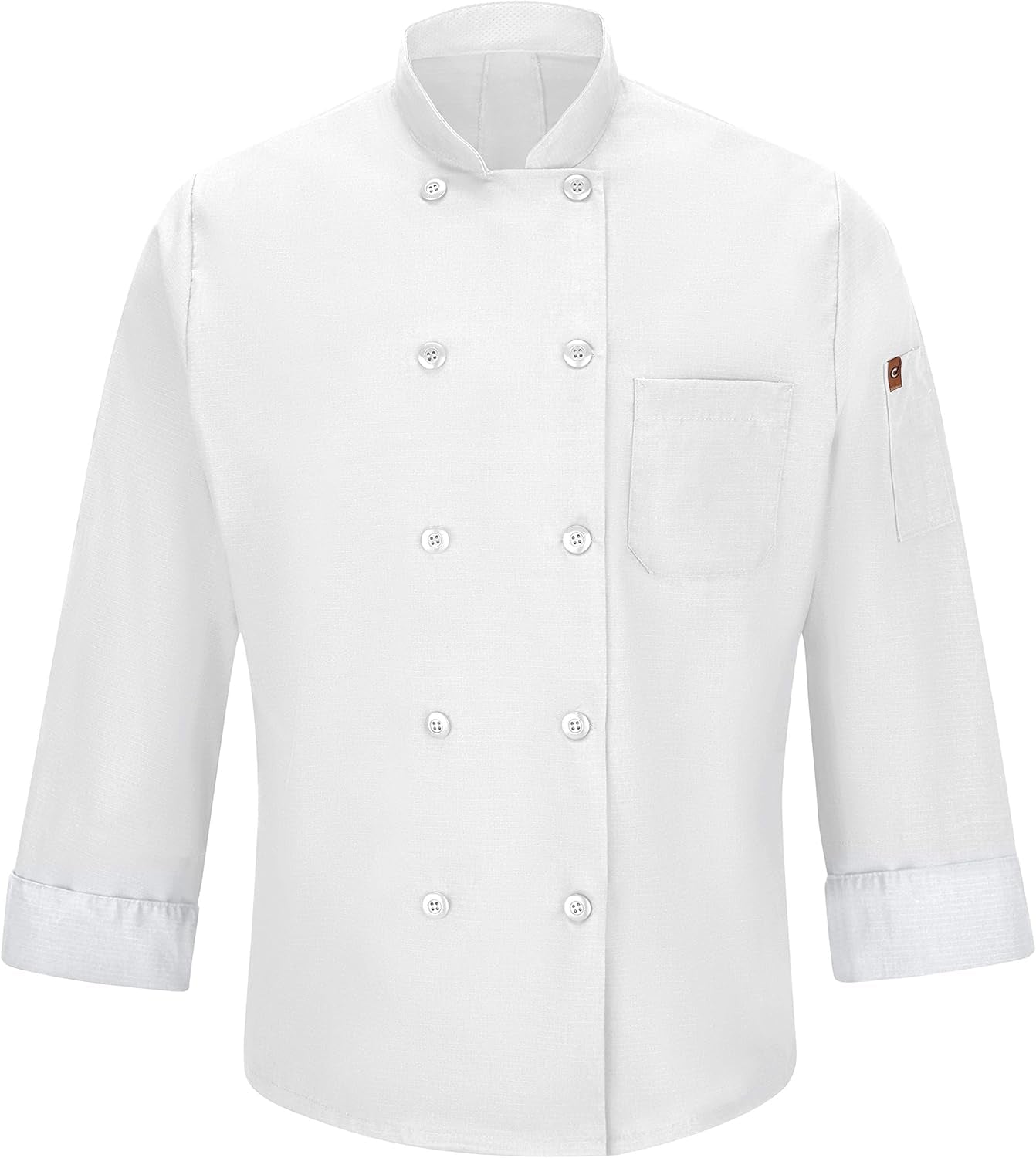 Men'S Long Sleeve Ten Button Chef Coat with Mimix and Oilblok