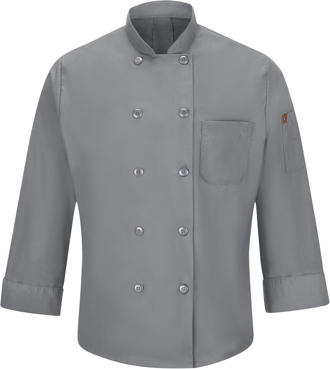Men'S Long Sleeve Ten Button Chef Coat with Mimix and Oilblok