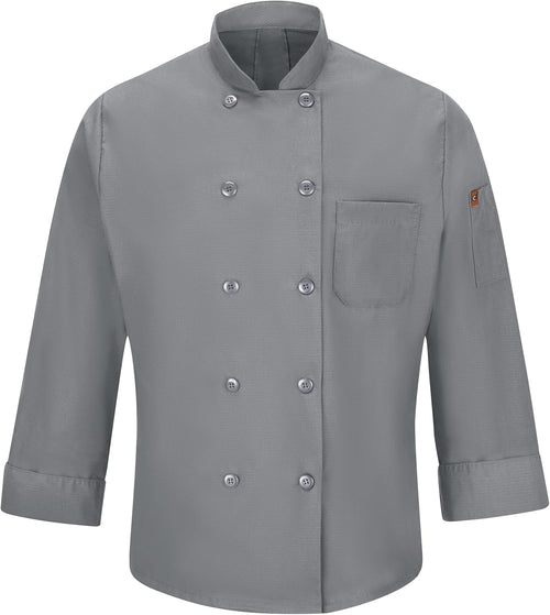 Men'S Long Sleeve Ten Button Chef Coat with Mimix and Oilblok