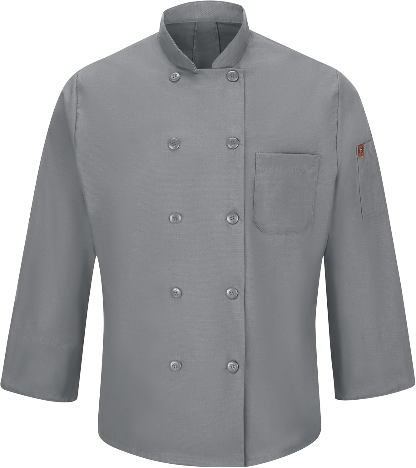 Men'S Long Sleeve Ten Button Chef Coat with Mimix and Oilblok